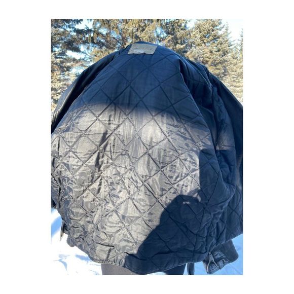 Vintage 80s Brush Fire Moto Steerhide Leather Jacket Biker Black Distressed Cana - Picture 13 of 16